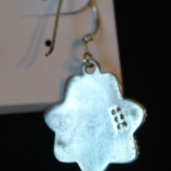 Sterling Bali-Style Pink Moonstone Earrings - Picture 5 of 7